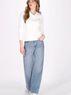 Dreimaster Damen Pullover in weiß