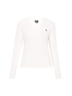 Dreimaster Damen Pullover in weiß
