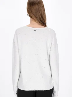 Dreimaster Damen Pullover in weiß