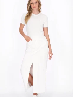 Dreimaster Damen Pullover in weiß - Ausschnitt: Rundhals