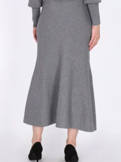 Dreimaster Damen Rock in grau