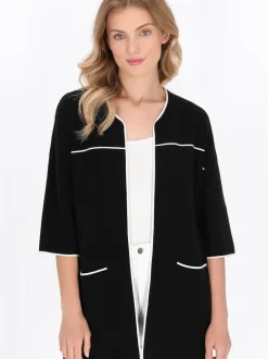 Dreimaster Damen Strickjacke in schwarz