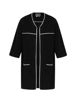 Dreimaster Damen Strickjacke in schwarz