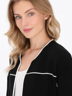 Dreimaster Damen Strickjacke in schwarz