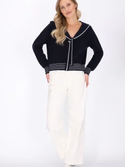 Dreimaster Damen Strickjacke in marine