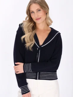 Dreimaster Damen Strickjacke in marine