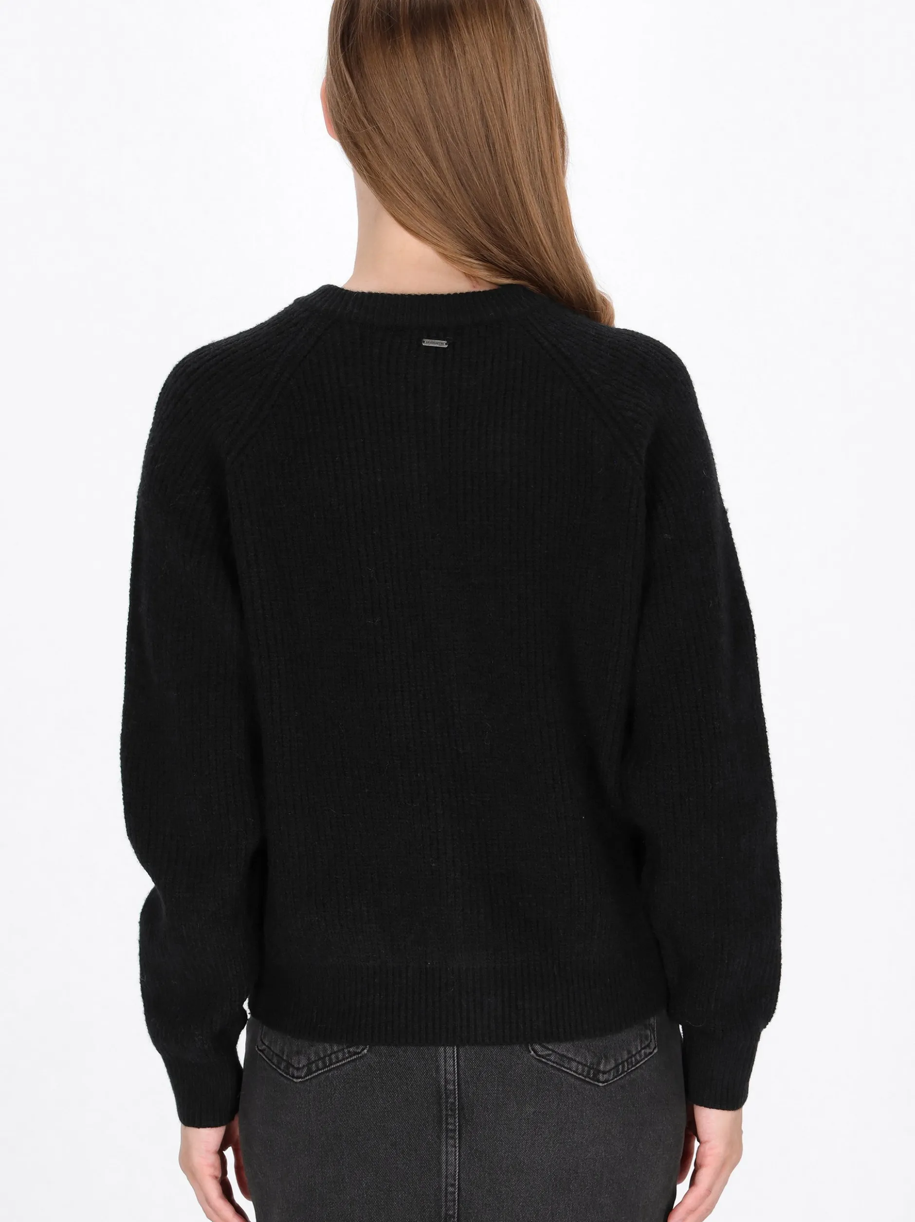 Dreimaster Damen Strickjacke in schwarz