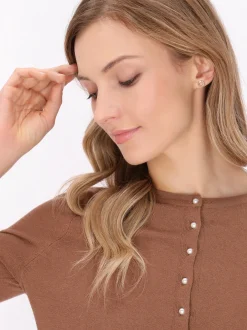 Dreimaster Damen Strickjacke in beige