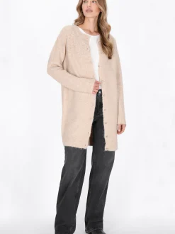 Dreimaster Damen Strickjacke in beige