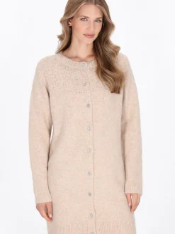 Dreimaster Damen Strickjacke in beige