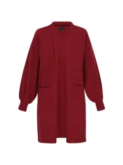 Dreimaster Damen Strickjacke in bordeaux