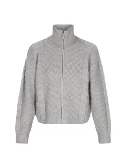 Dreimaster Damen Strickjacke in grau