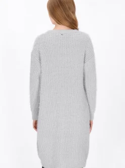 Dreimaster Damen Strickjacke in grau