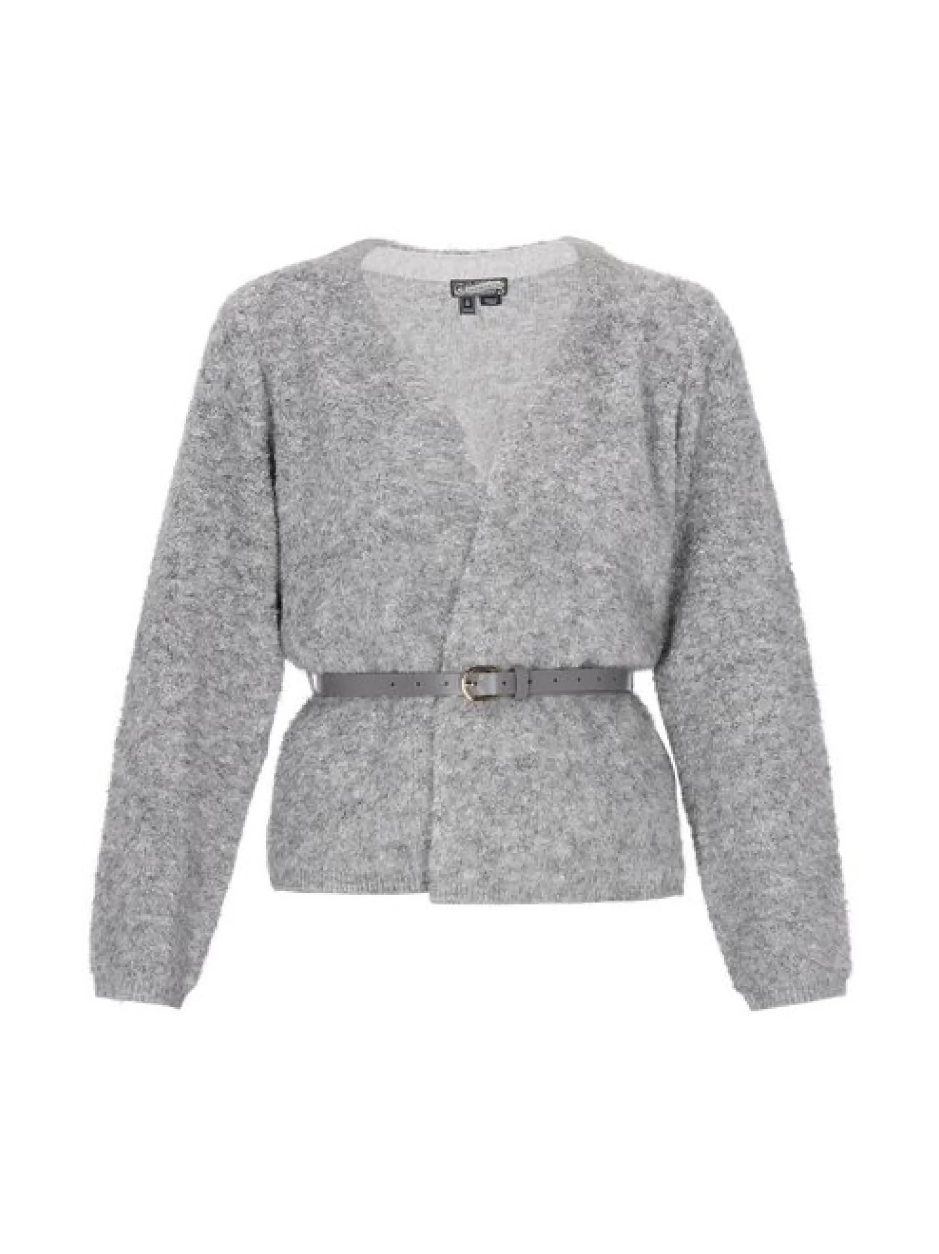 Dreimaster Damen Strickjacke in grau