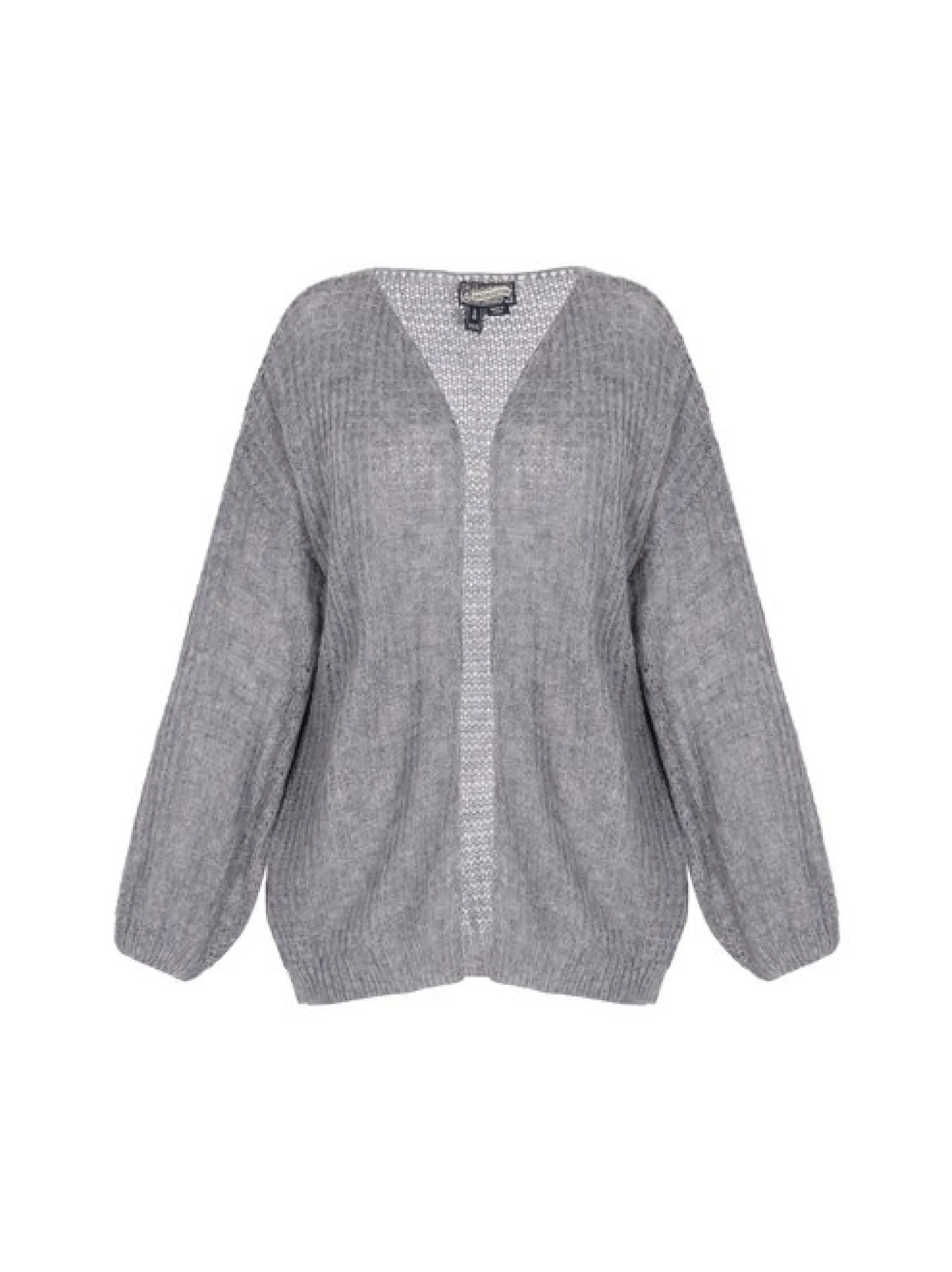 Dreimaster Damen Strickjacke in grau
