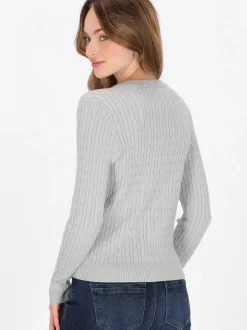 Dreimaster Damen Strickjacke in grün
