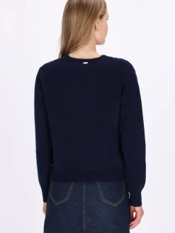 Dreimaster Damen Strickjacke in marine