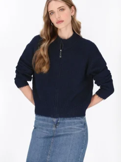 Dreimaster Damen Strickjacke in marine