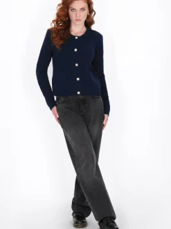 Dreimaster Damen Strickjacke in marine