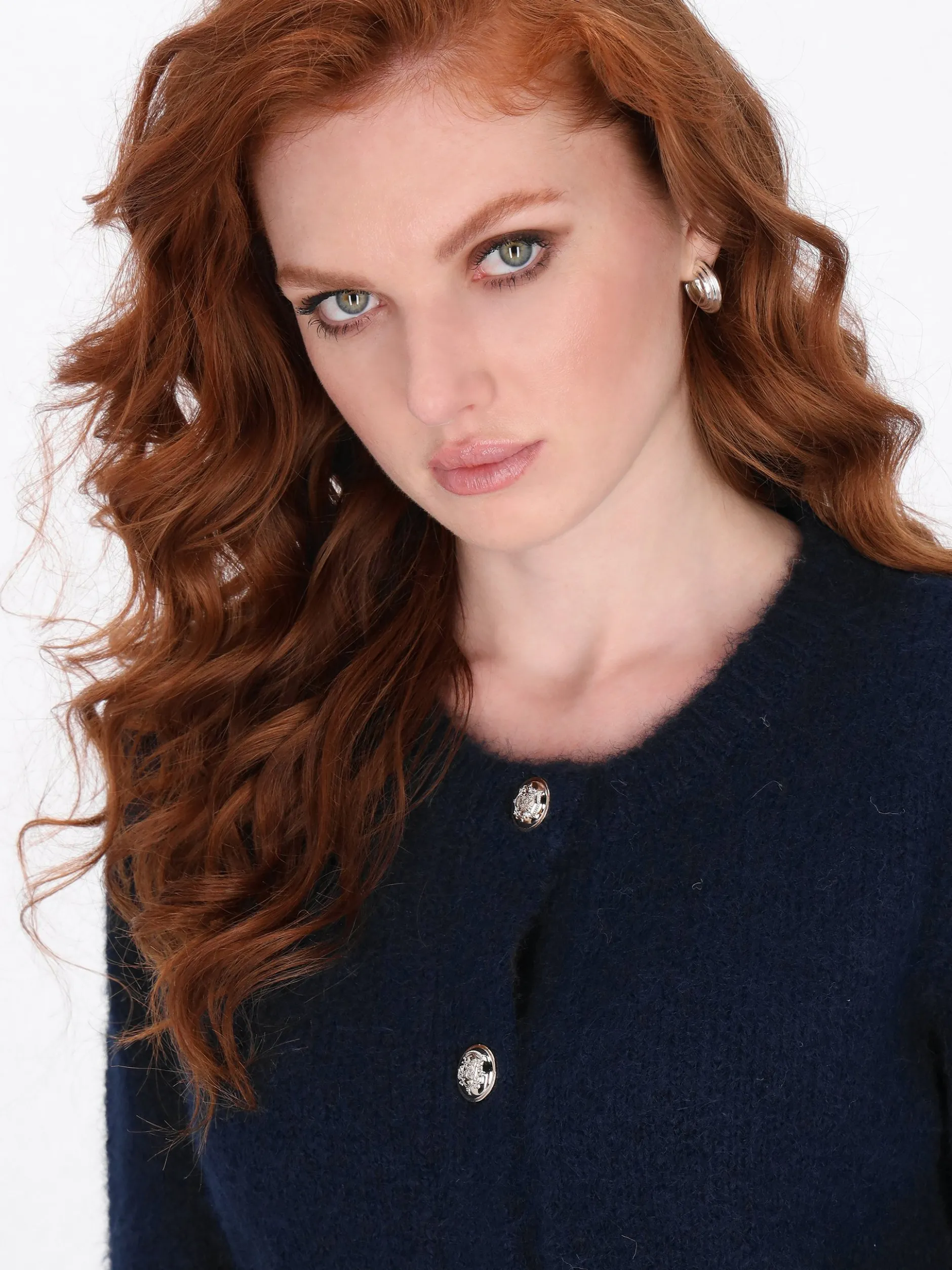 Dreimaster Damen Strickjacke in marine