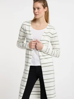 Dreimaster Damen Strickjacke in oliv