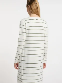 Dreimaster Damen Strickjacke in oliv