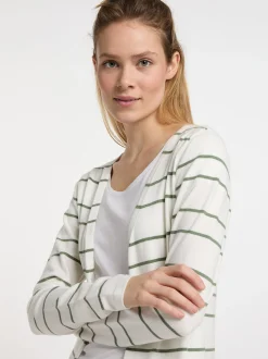 Dreimaster Damen Strickjacke in oliv