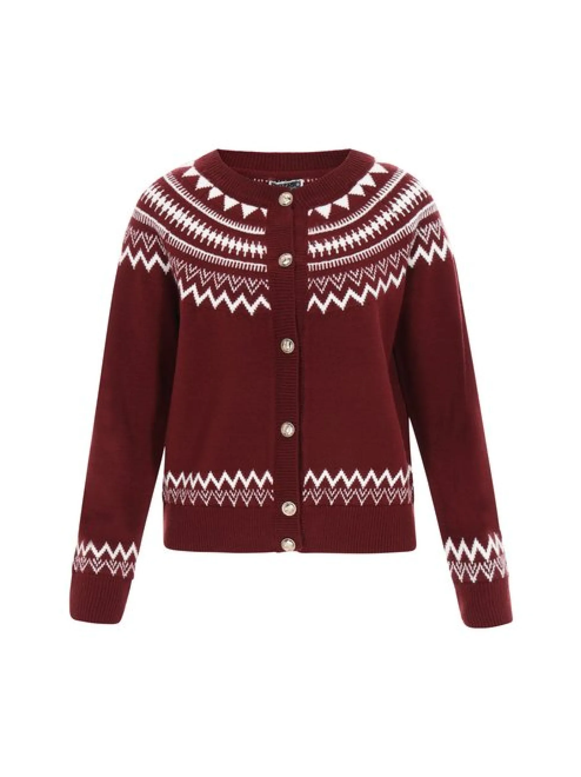 Dreimaster Damen Strickjacke in rot
