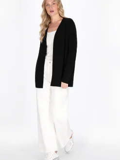 Dreimaster Damen Strickjacke in schwarz