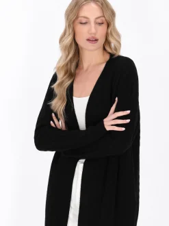 Dreimaster Damen Strickjacke in schwarz