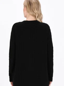 Dreimaster Damen Strickjacke in schwarz