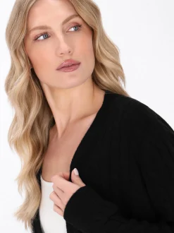 Dreimaster Damen Strickjacke in schwarz