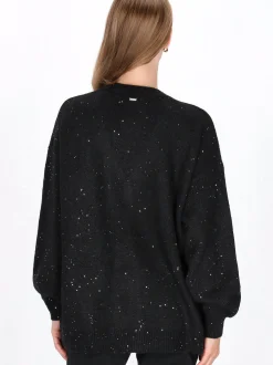 Dreimaster Damen Strickjacke in schwarz