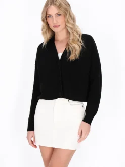 Dreimaster Damen Strickjacke in schwarz