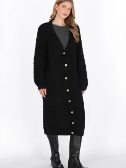Dreimaster Damen Strickjacke in schwarz