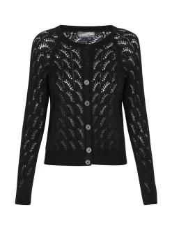Dreimaster Damen Strickjacke in schwarz