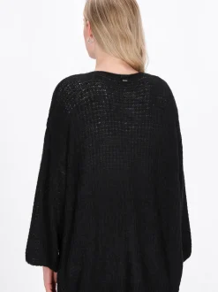 Dreimaster Damen Strickjacke in schwarz