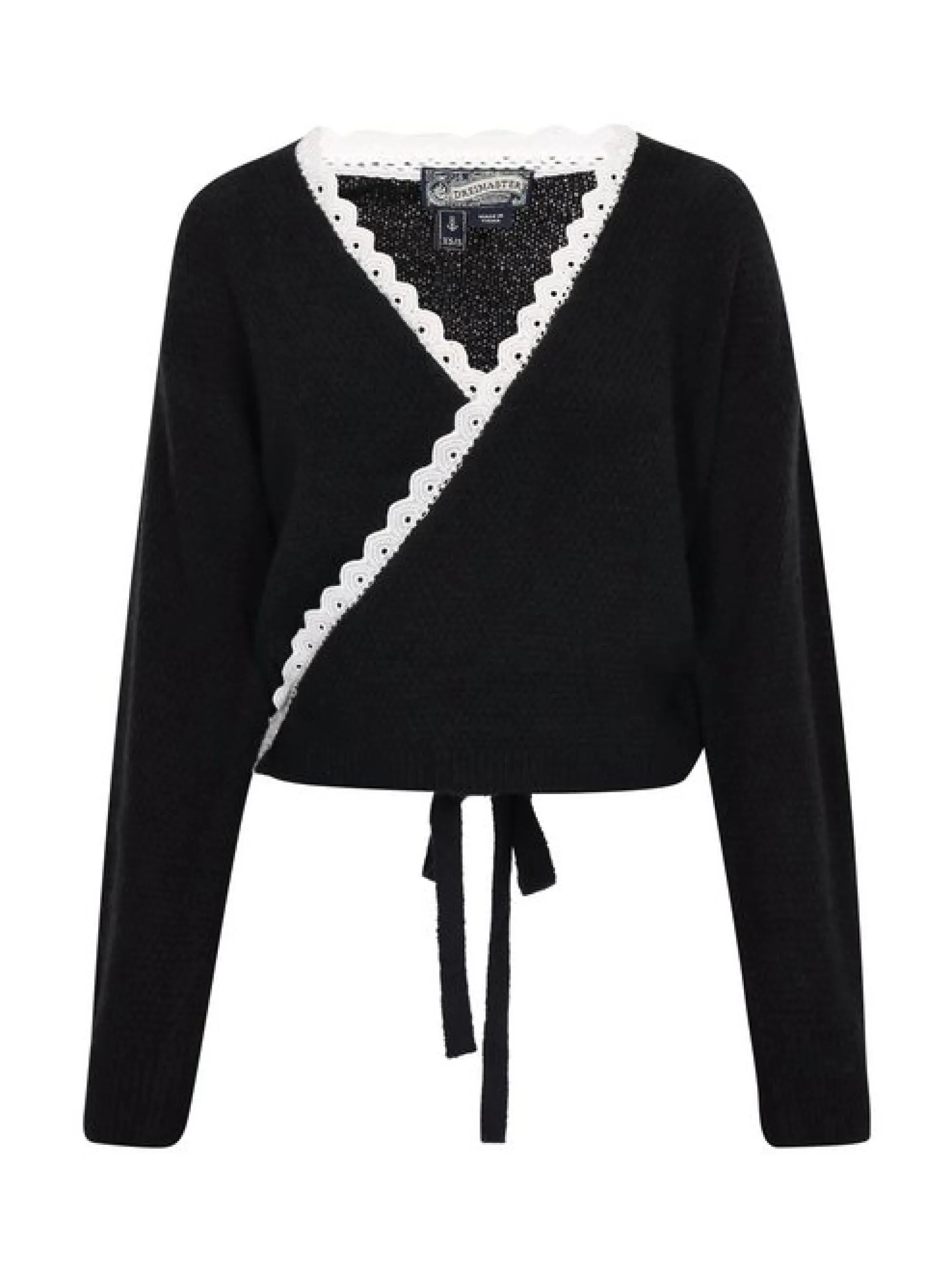 Dreimaster Damen Strickjacke in schwarz