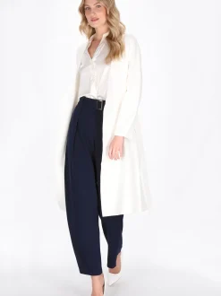 Dreimaster Damen Strickjacke in weiß
