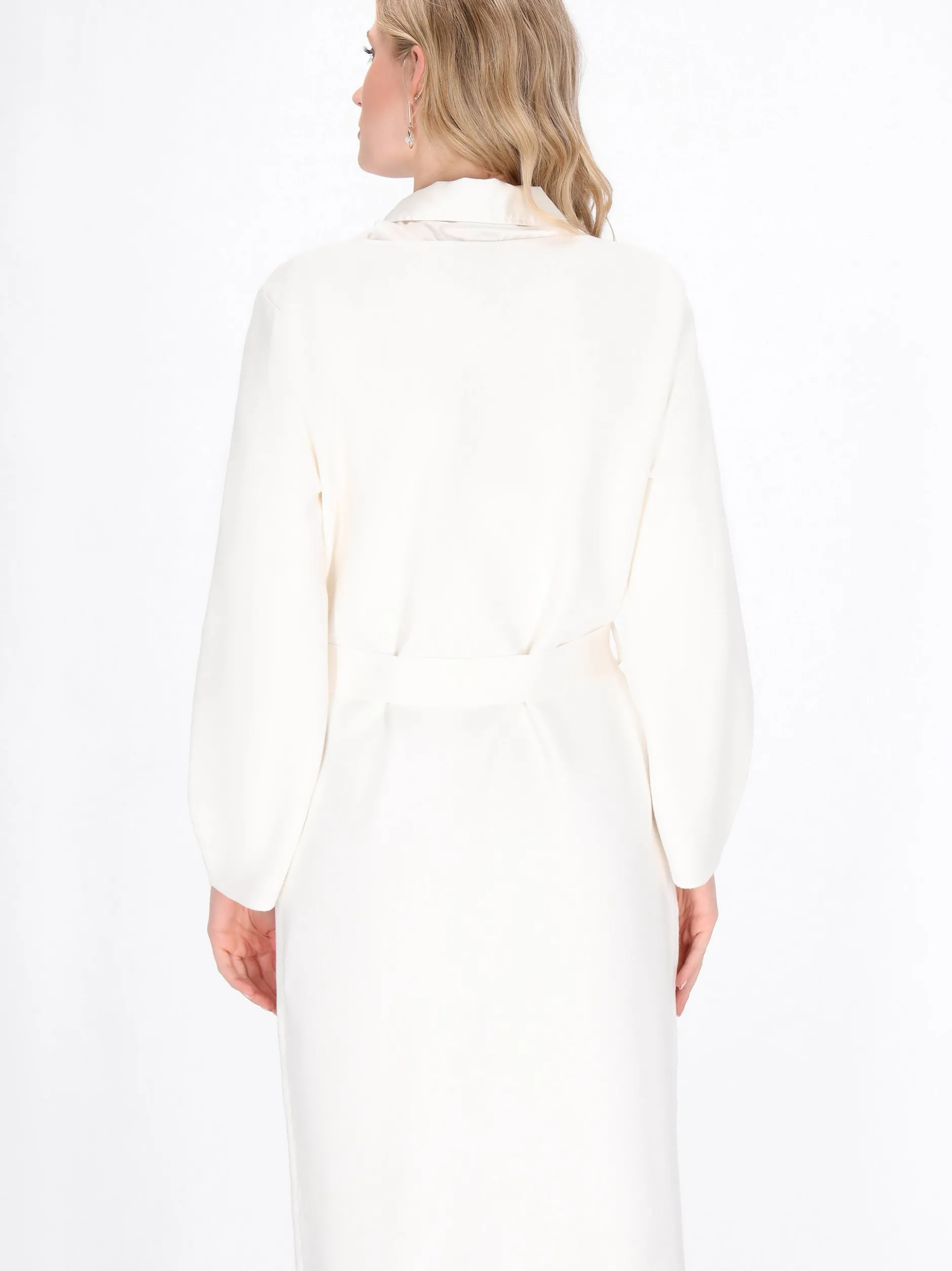 Dreimaster Damen Strickjacke in weiß