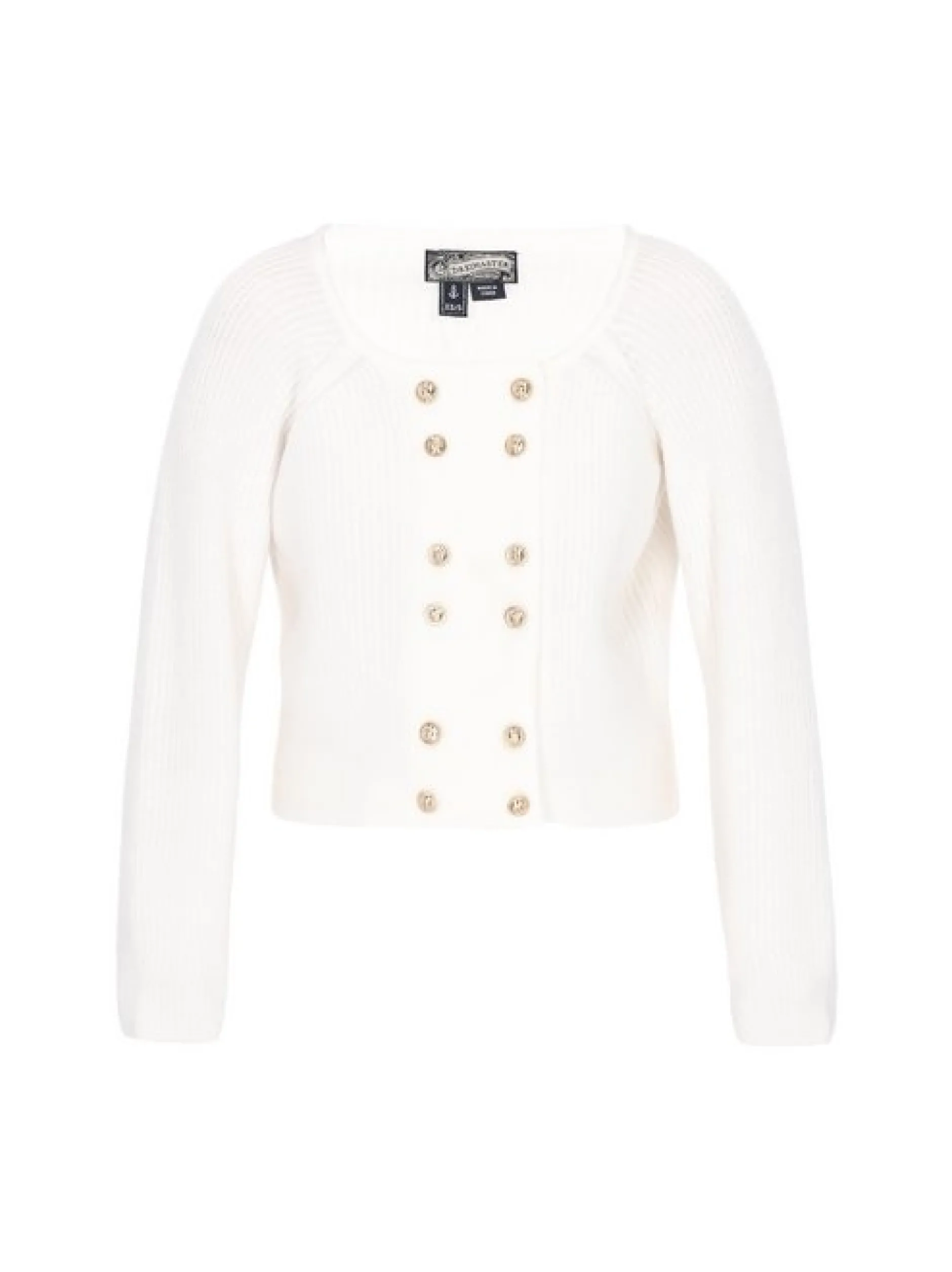 Dreimaster Damen Strickjacke in weiß