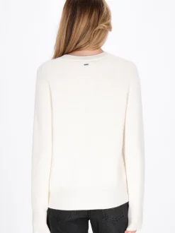 Dreimaster Damen Strickjacke in weiß