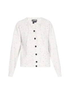 Dreimaster Damen Strickjacke in weiß