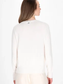 Dreimaster Damen Strickjacke in weiß