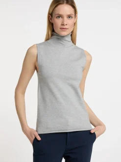 Dreimaster Damen Strickoberteil in grau