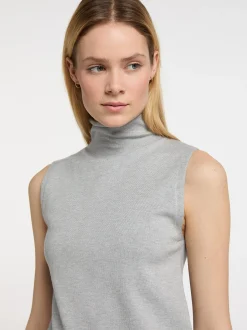 Dreimaster Damen Strickoberteil in grau