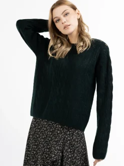 Dreimaster Damen Strickpullover in grün