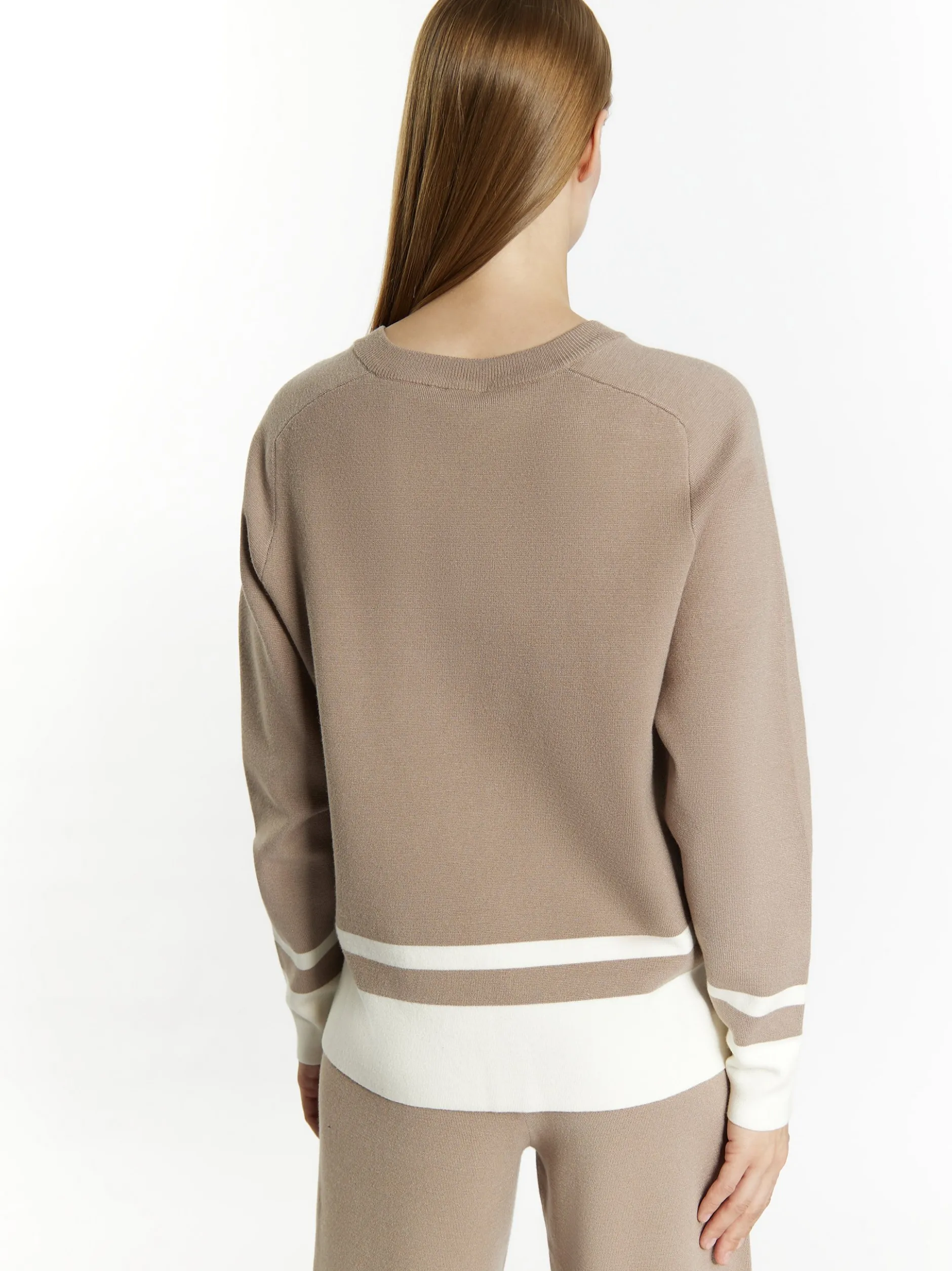 Dreimaster Damen Strickpullover in schlamm