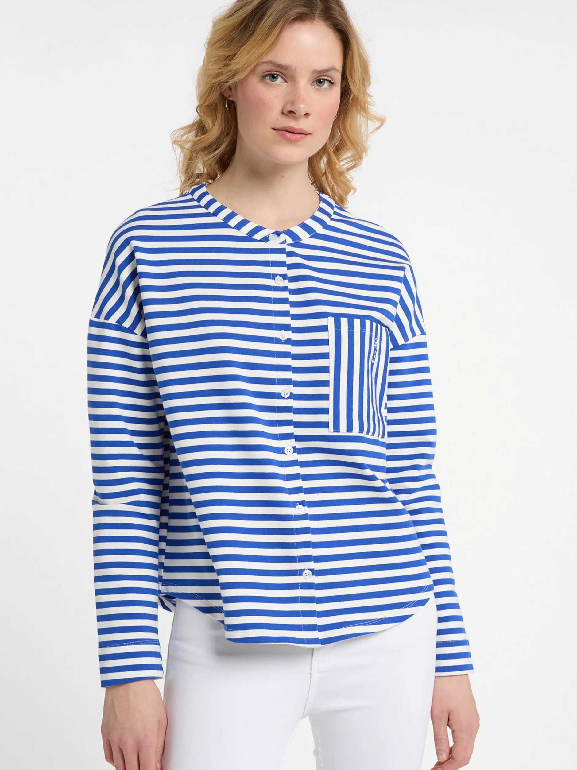 Dreimaster Damen Sweatjacke in blau
