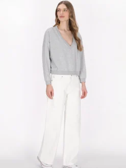 Dreimaster Damen Sweatshirt in grau